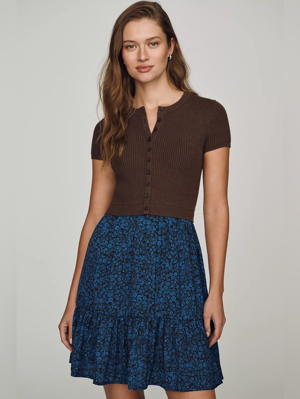 NWT Anthropology Thea Twofer Cardigan Mini Dress